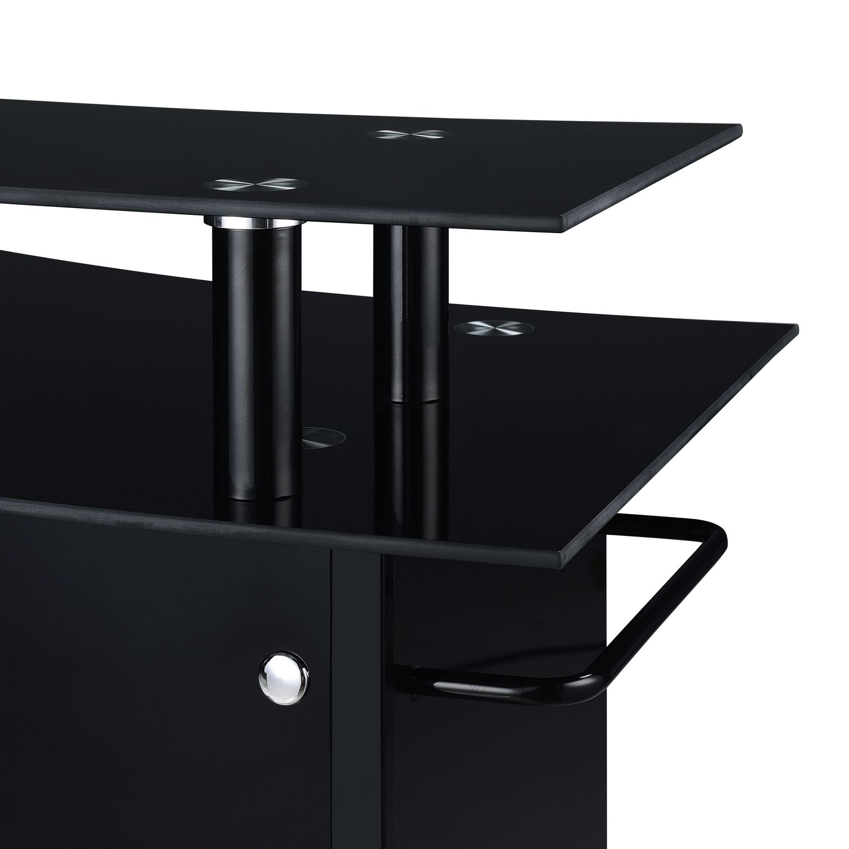 Valentina Bar Table in Black - Tampa Furniture Outlet