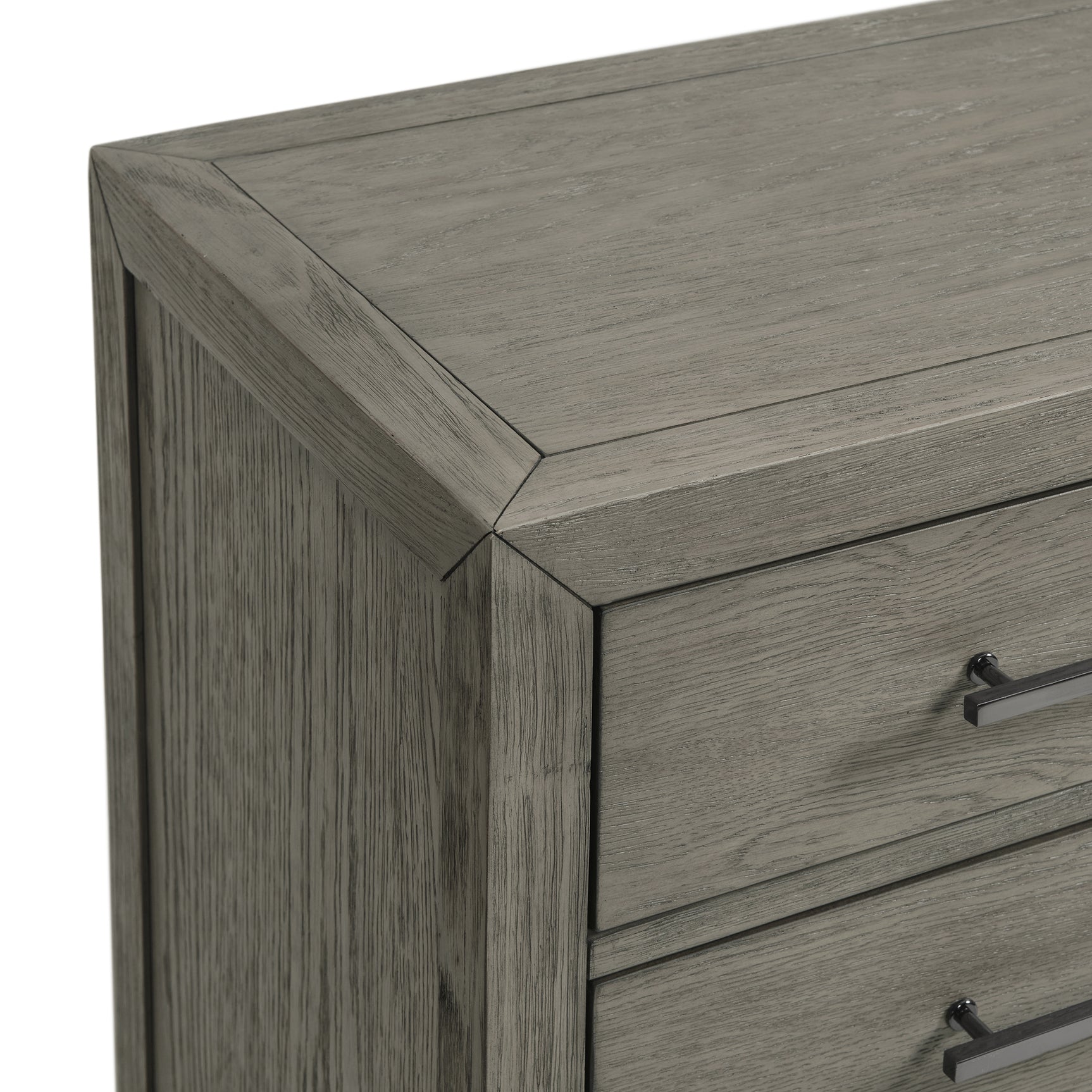 Versailles Contemporary 3-Drawer Nightstand in Grey