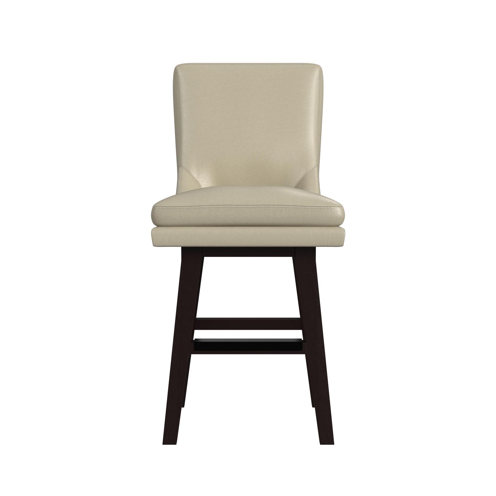 Villanova Swivel Counter Stool with Beige PU in Espresso (2 Per Carton) - Tampa Furniture Outlet