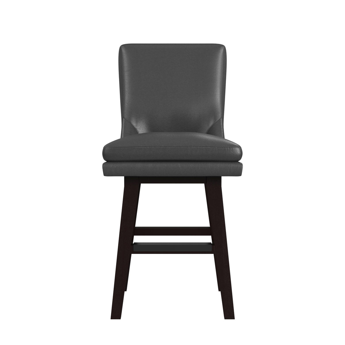 Villanova Swivel Counter Stool with Pewter PU in Espresso (2 Per Carton)