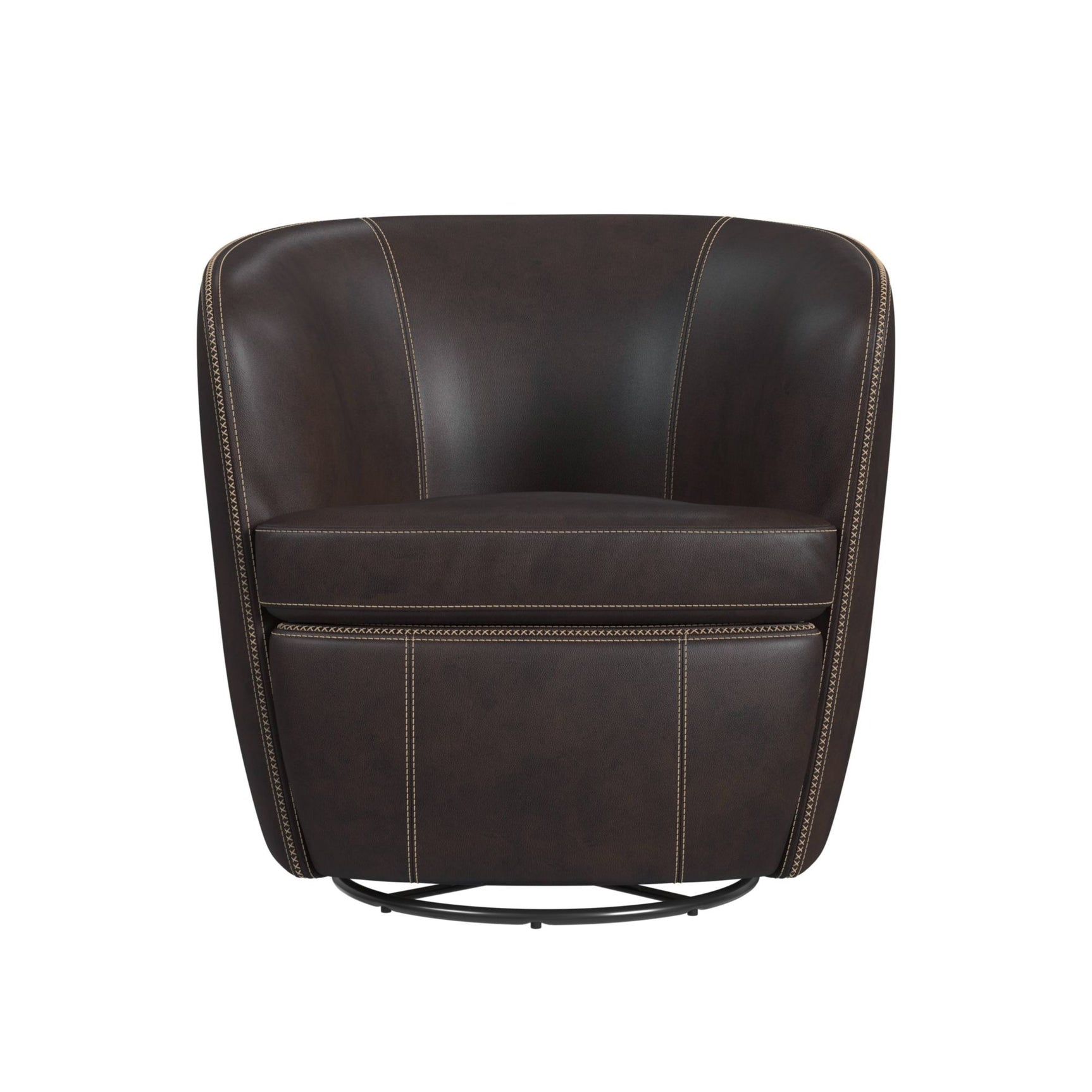Vito Swivel Chair in Pebble Brown - Tampa Furniture Outlet