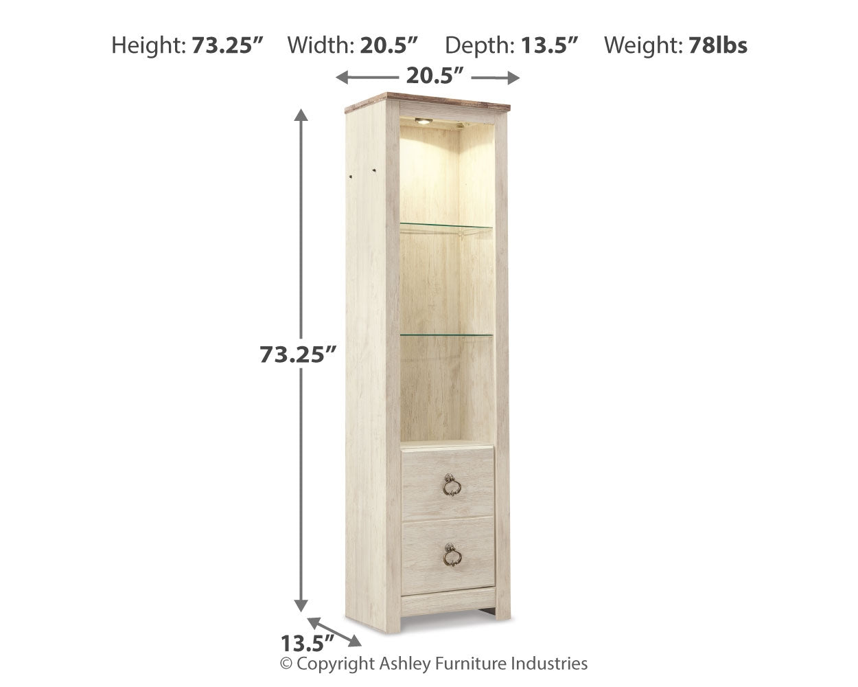 Willowton 3-Piece Entertainment Center - Tampa Furniture Outlet