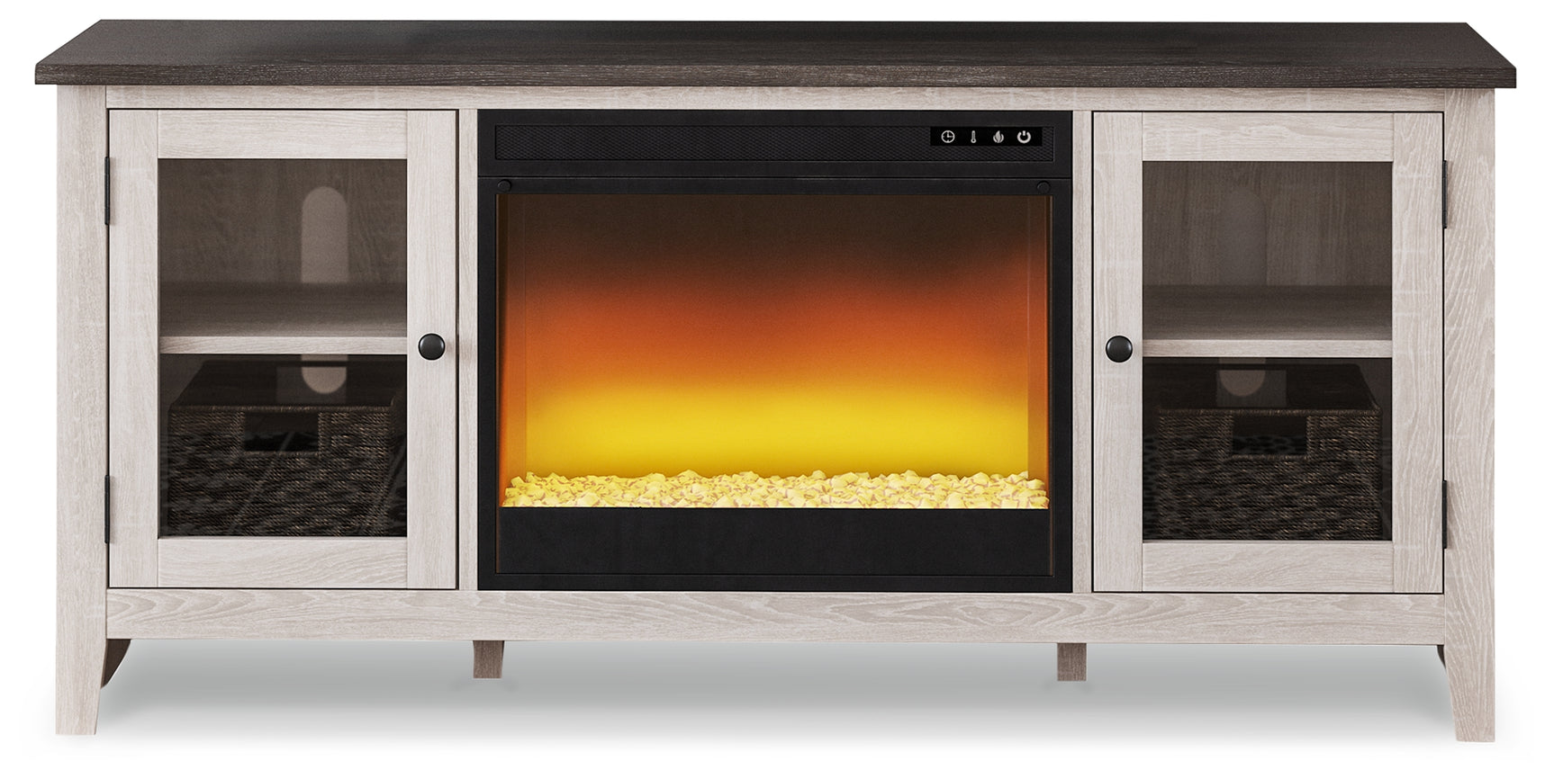Dorrinson 60" TV Stand with Electric Fireplace - Tampa Furniture Outlet