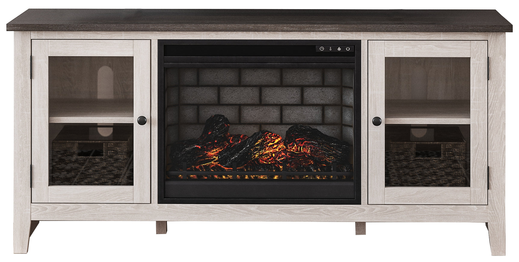 Dorrinson 60" TV Stand with Electric Fireplace - Tampa Furniture Outlet