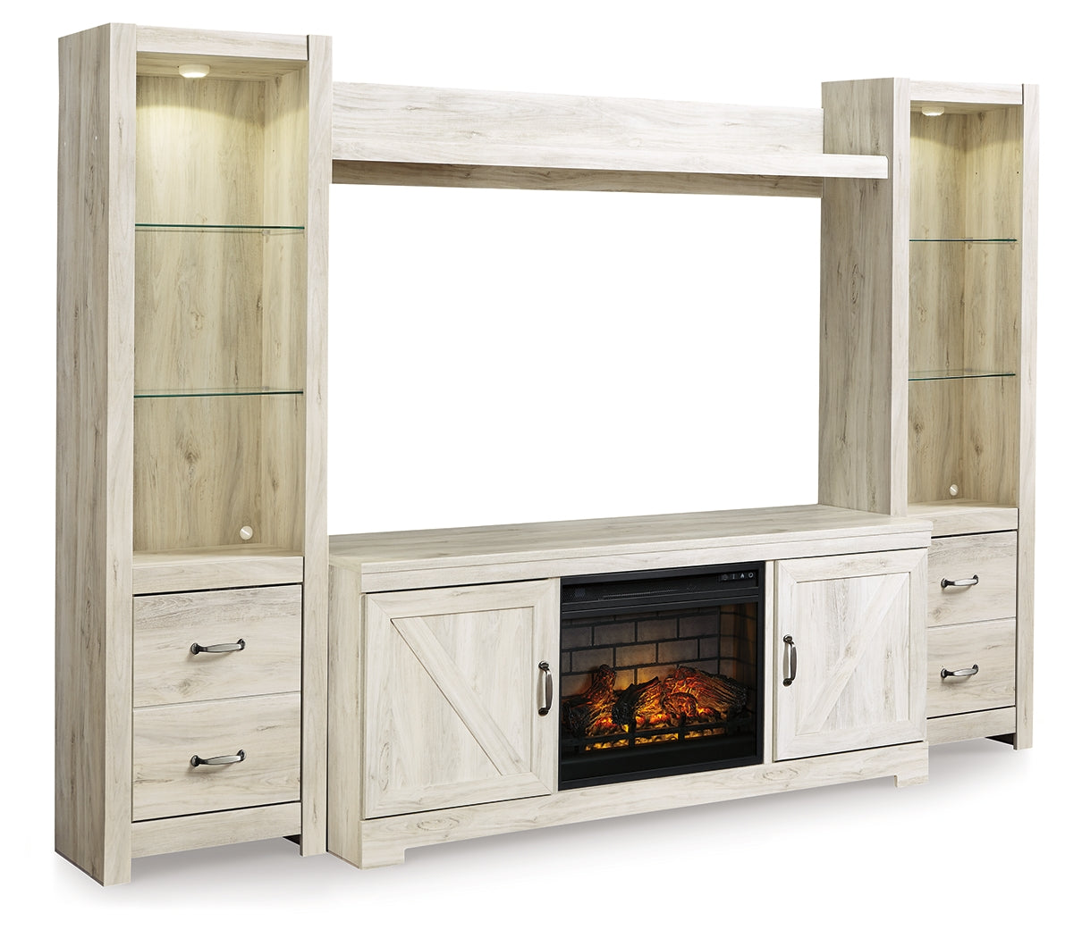 Bellaby 4-Piece Entertainment Center with Electric Fireplace - Tampa Furniture Outlet