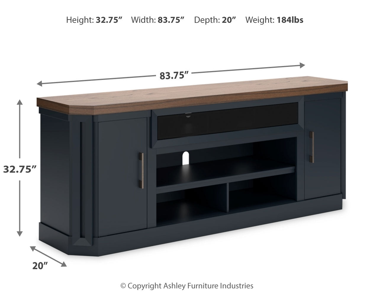 Landocken 83" TV Stand - Tampa Furniture Outlet