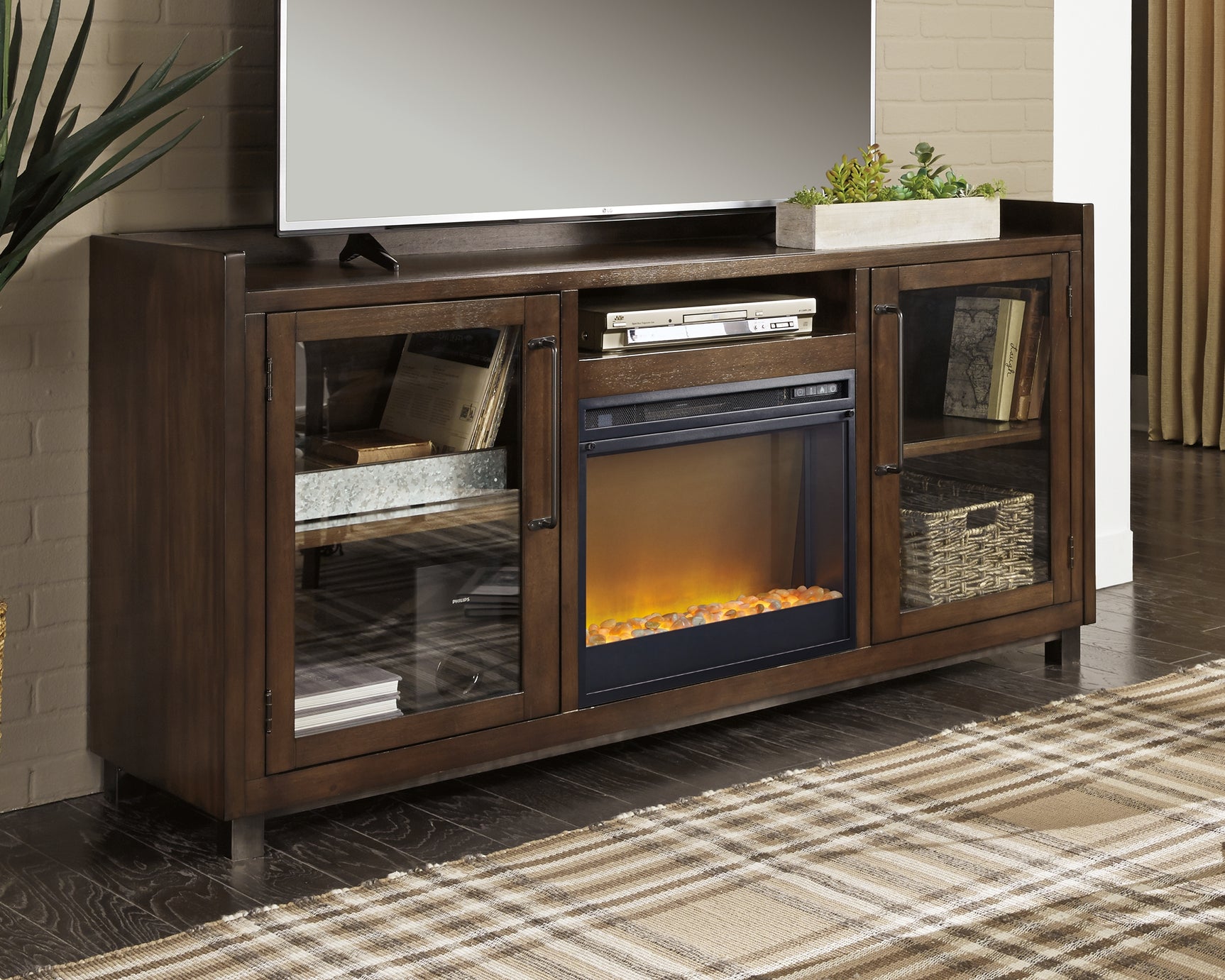 Starmore 70" TV Stand with Electric Fireplace - Tampa Furniture Outlet