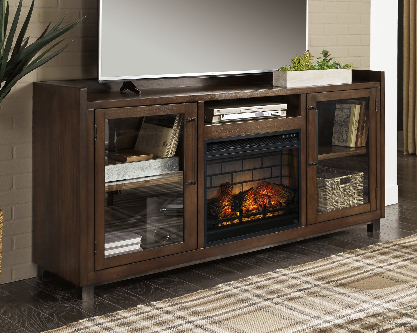 Starmore 70" TV Stand with Electric Fireplace - Tampa Furniture Outlet