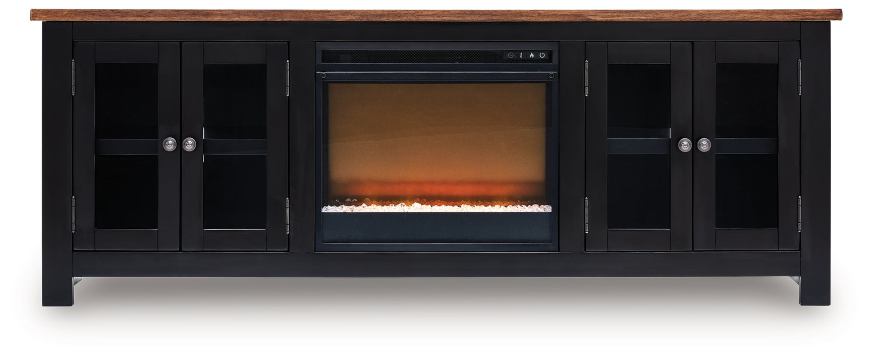 Wildenauer 76" TV Stand with Electric Fireplace - Tampa Furniture Outlet