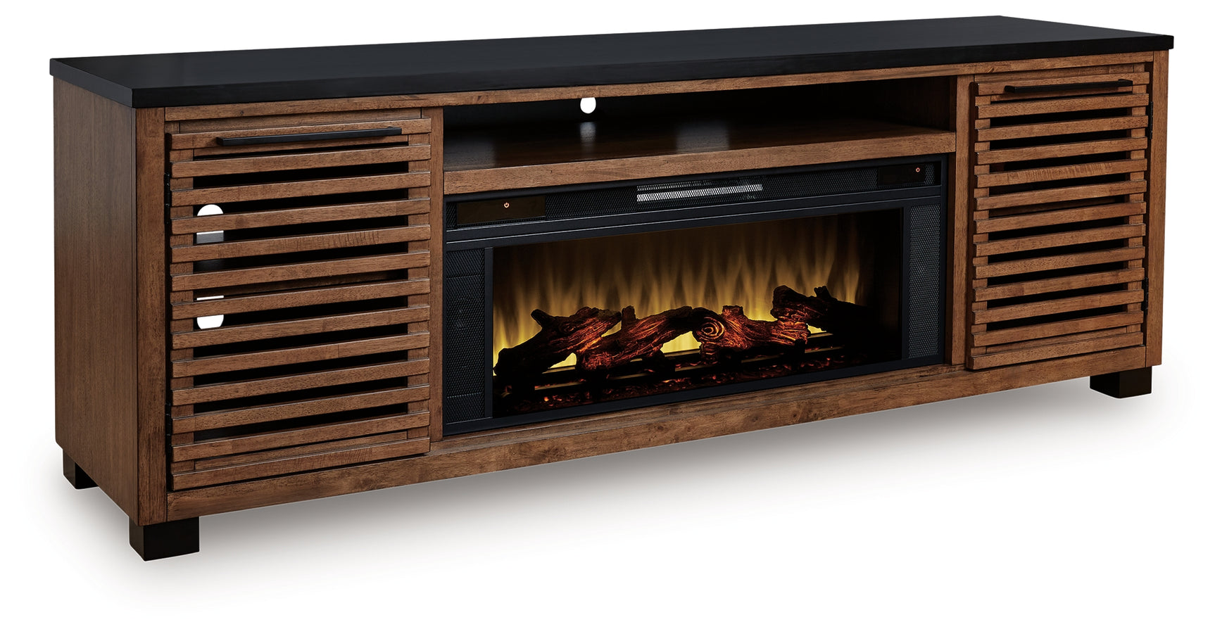 Kallari 84" TV Stand with Electric Fireplace - Tampa Furniture Outlet