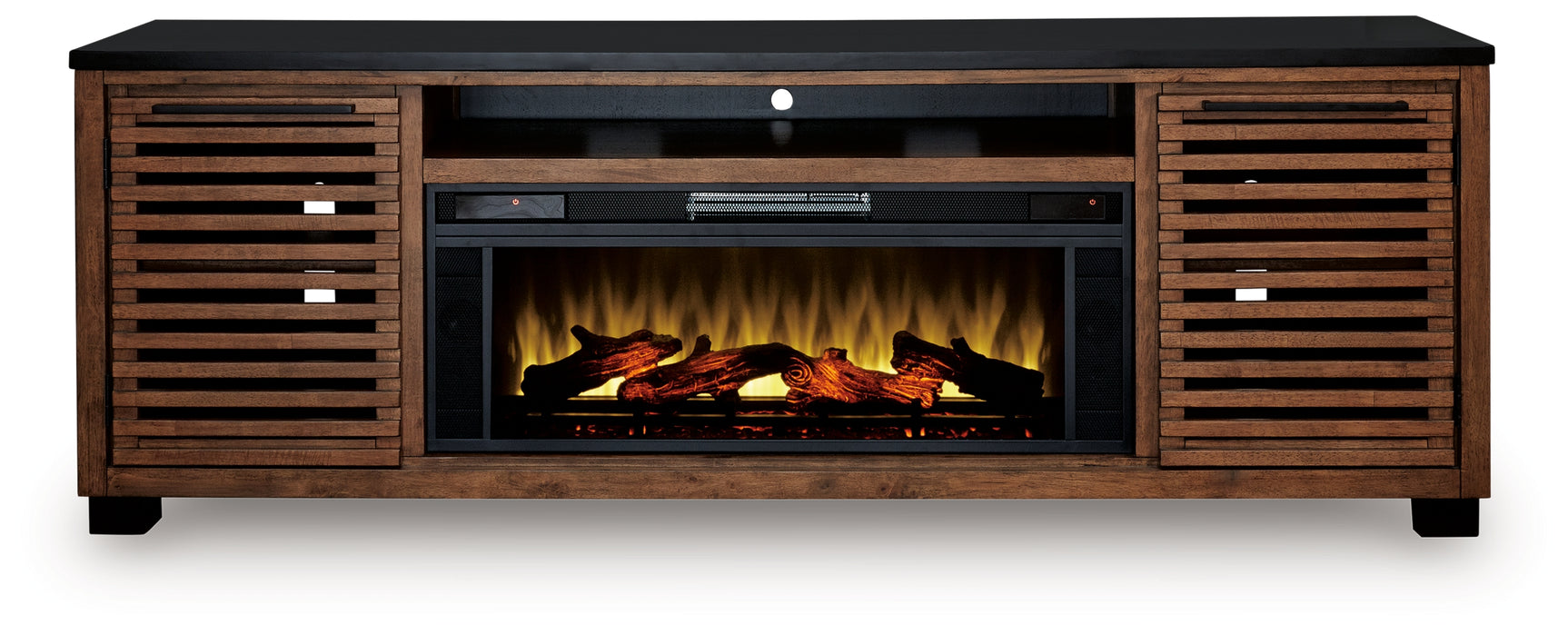 Kallari 84" TV Stand with Electric Fireplace - Tampa Furniture Outlet