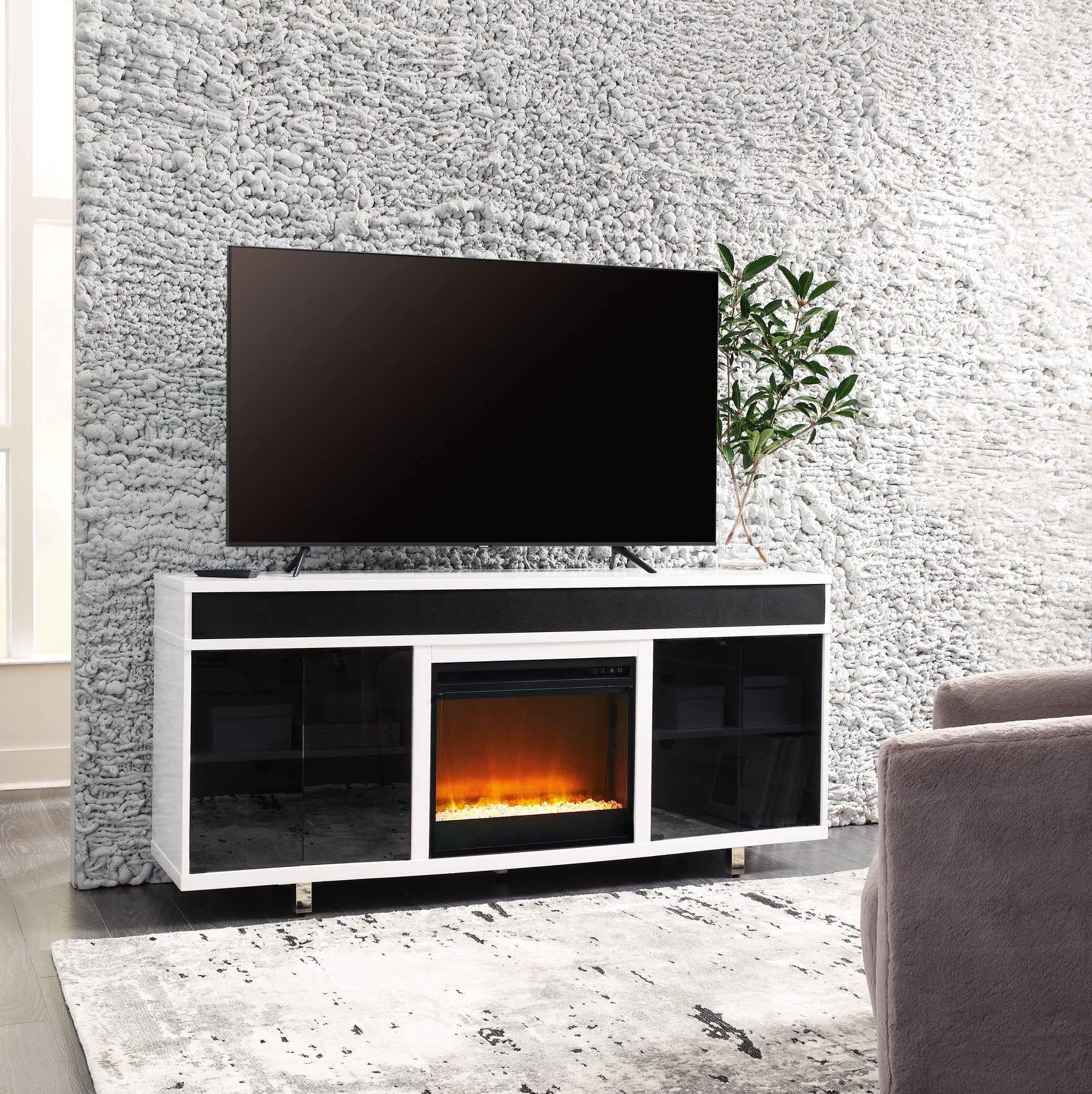 Gardoni 72" TV Stand with Electric Fireplace - Tampa Furniture Outlet