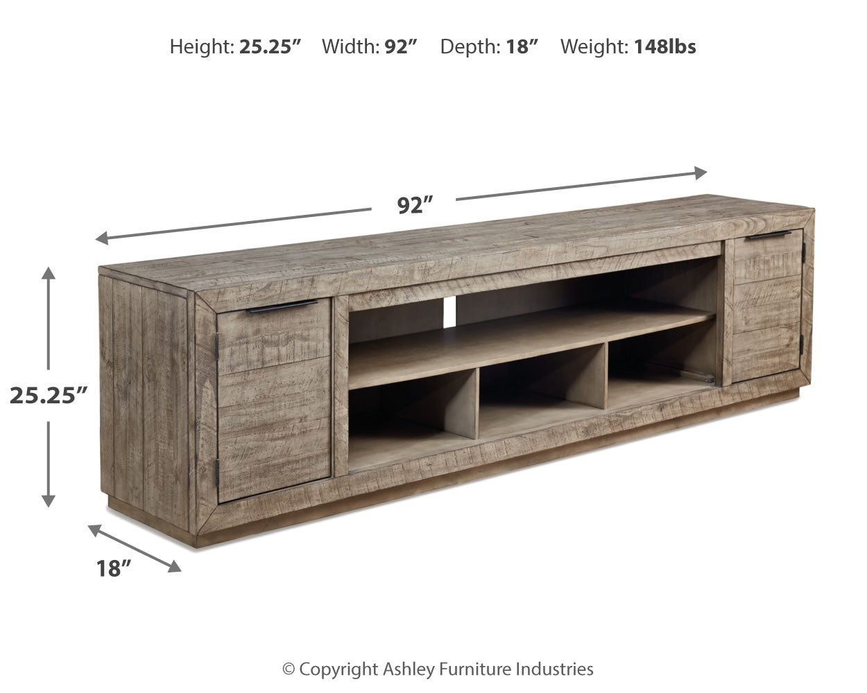 Krystanza 92" TV Stand - Tampa Furniture Outlet