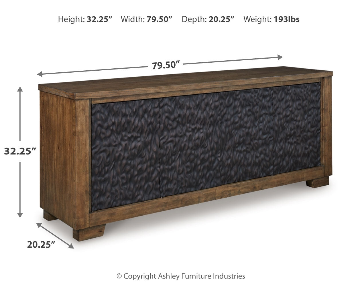Rosswain 80" TV Stand - Tampa Furniture Outlet