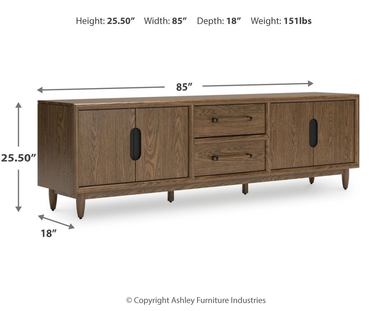 Roanhowe 85" TV Stand - Tampa Furniture Outlet