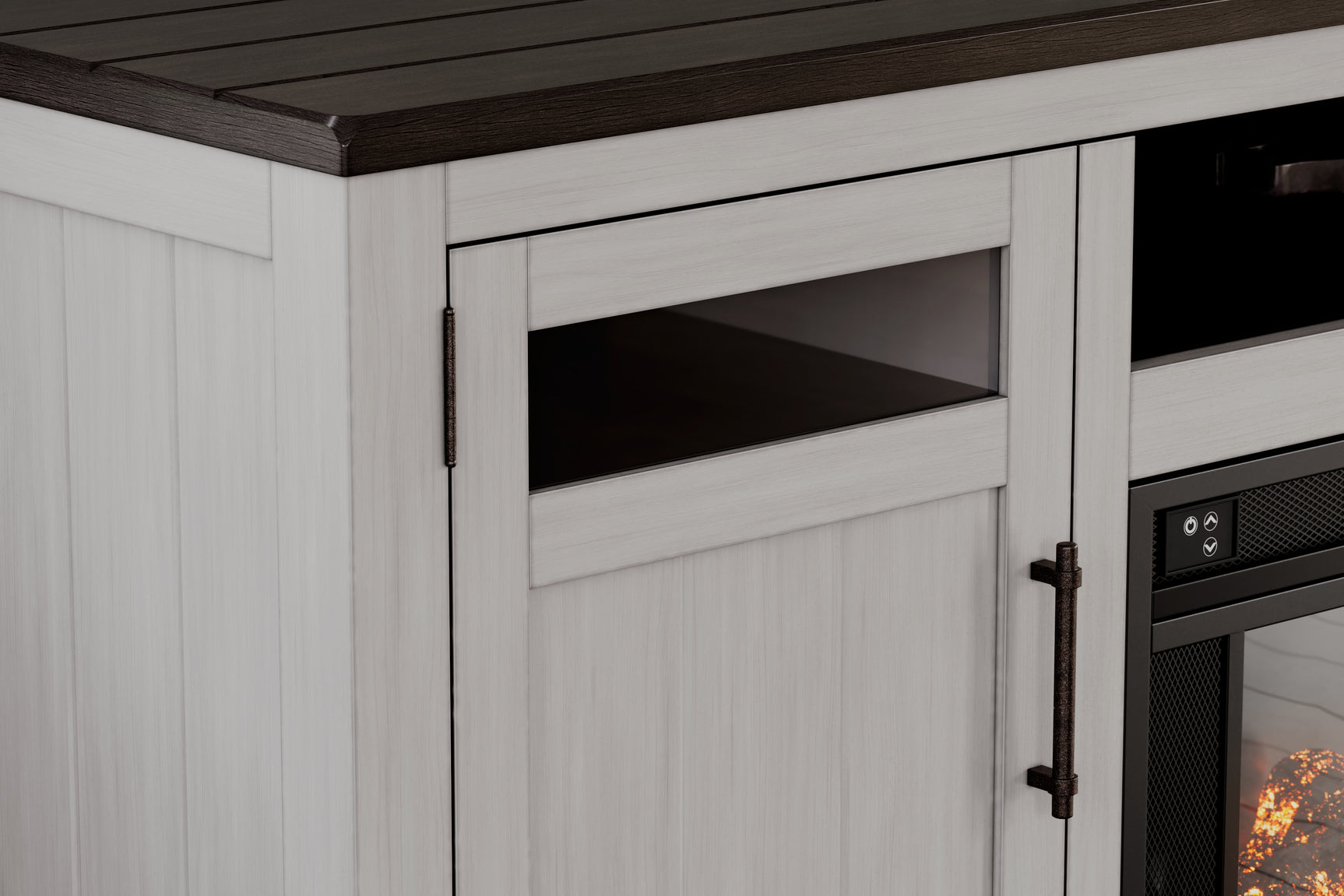 Darborn 88" TV Stand with Electric Fireplace - Tampa Furniture Outlet