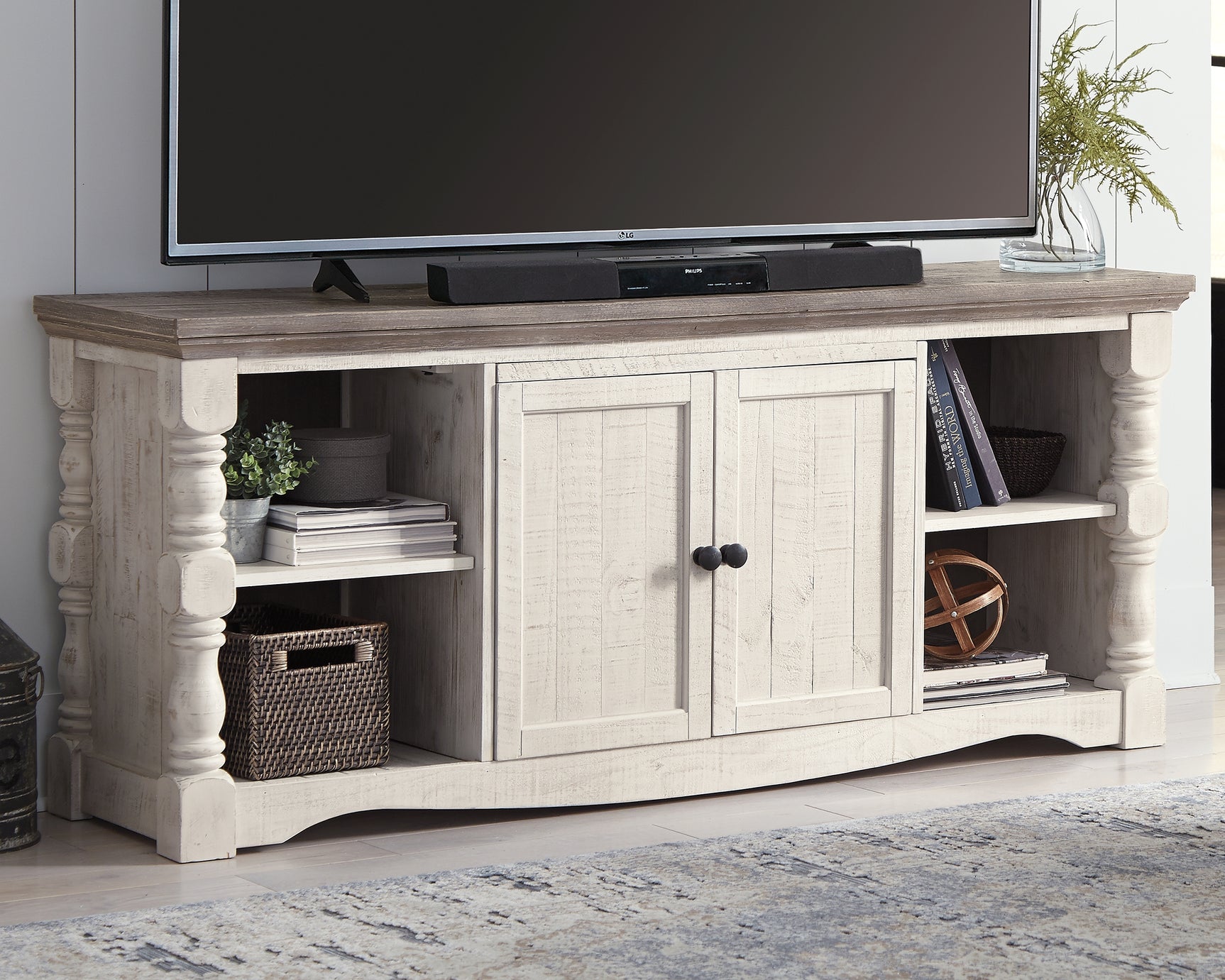 Tampa Furniture Outlet - Ashley Furniture - Havalance 67" TV Stand - 67" / Two-tone - W814-30