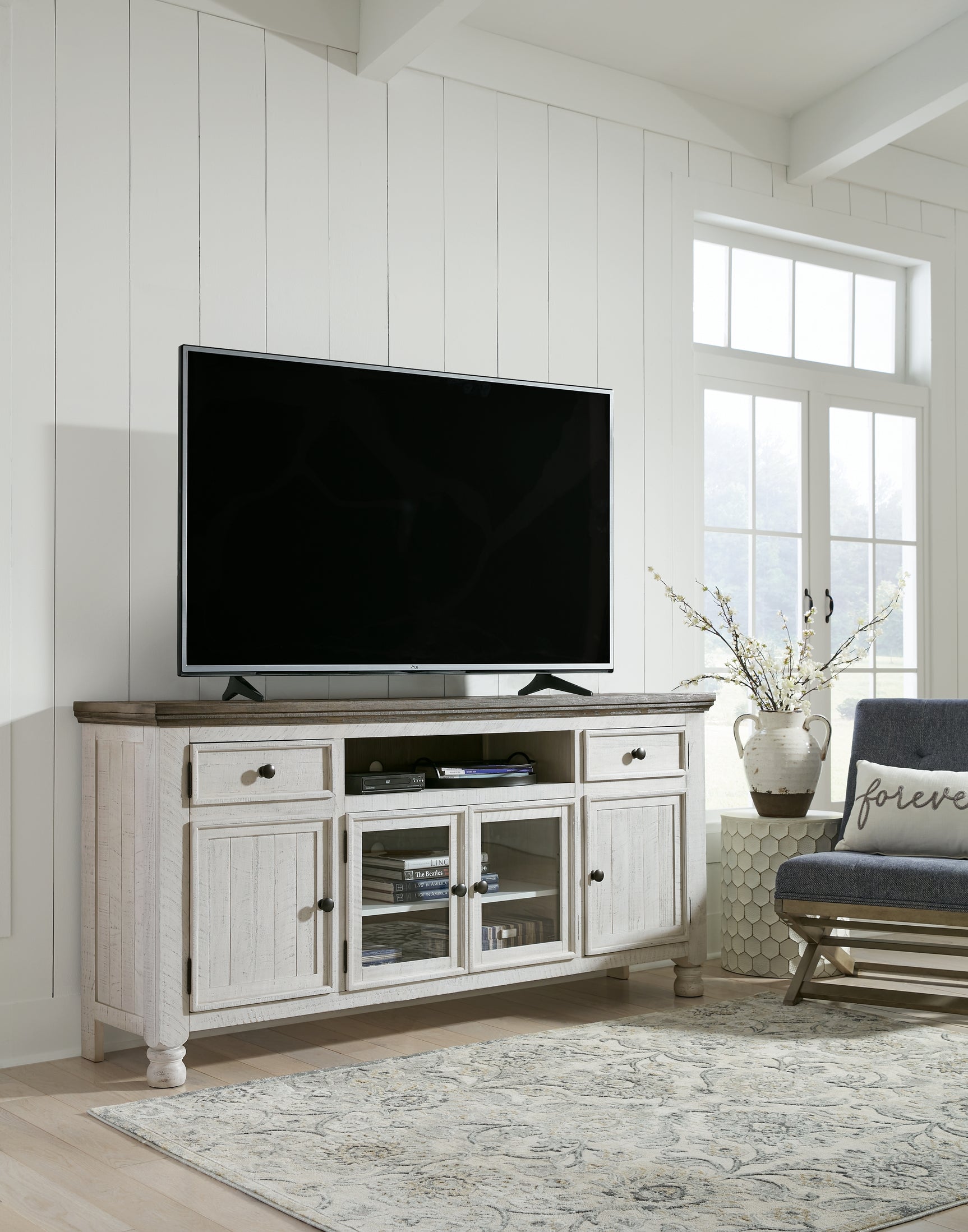Tampa Furniture Outlet - Ashley Furniture - Havalance TV Stand - TV Stand / Two-tone - W814-68