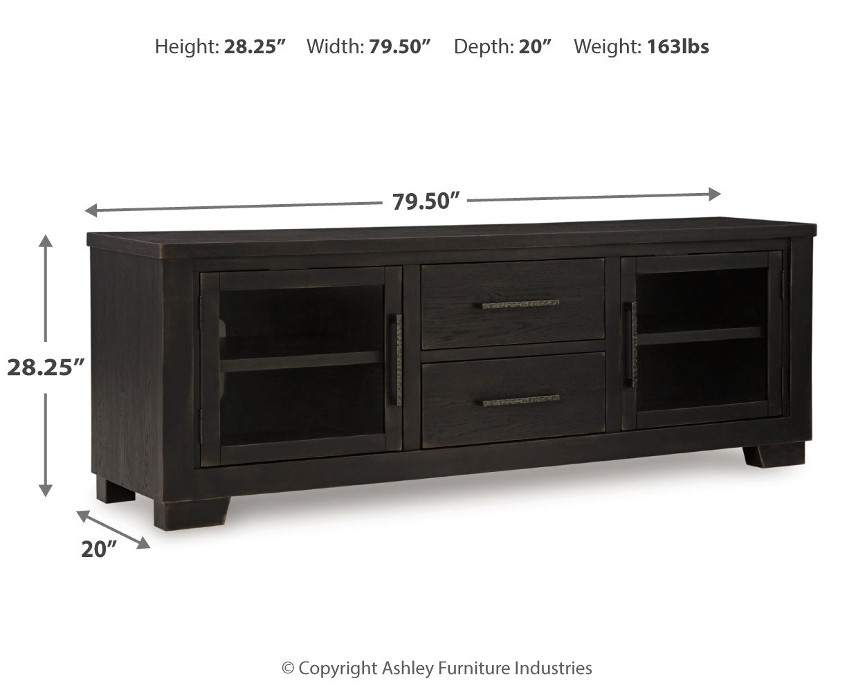 Galliden 80" TV Stand - Tampa Furniture Outlet