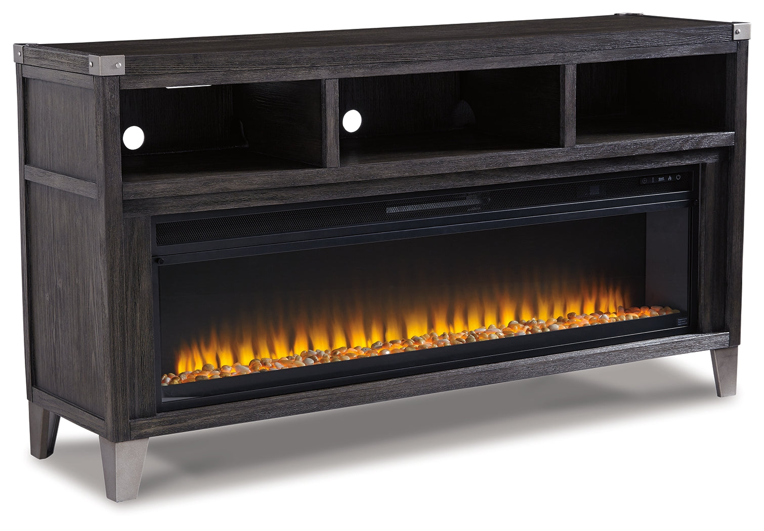 Todoe 65" TV Stand with Electric Fireplace - Tampa Furniture Outlet