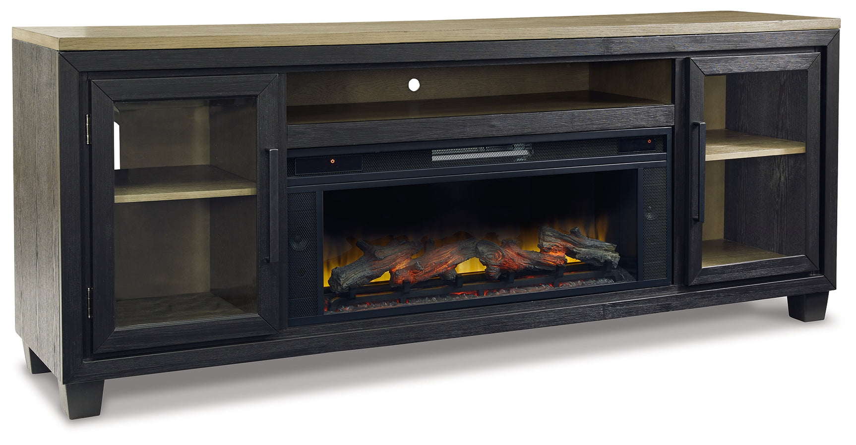 Foyland 83" TV Stand with Electric Fireplace - Tampa Furniture Outlet