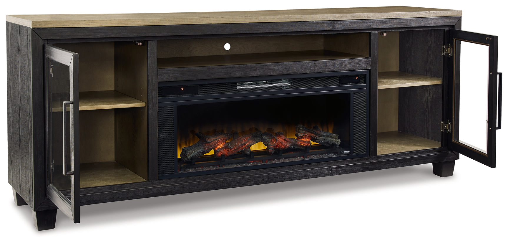 Foyland 83" TV Stand with Electric Fireplace - Tampa Furniture Outlet