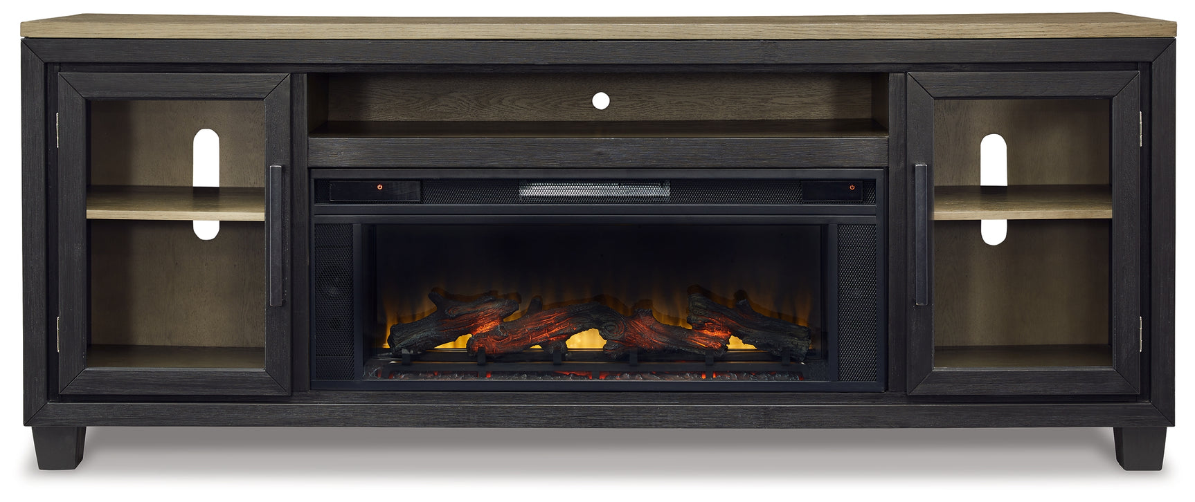 Foyland 83" TV Stand with Electric Fireplace - Tampa Furniture Outlet