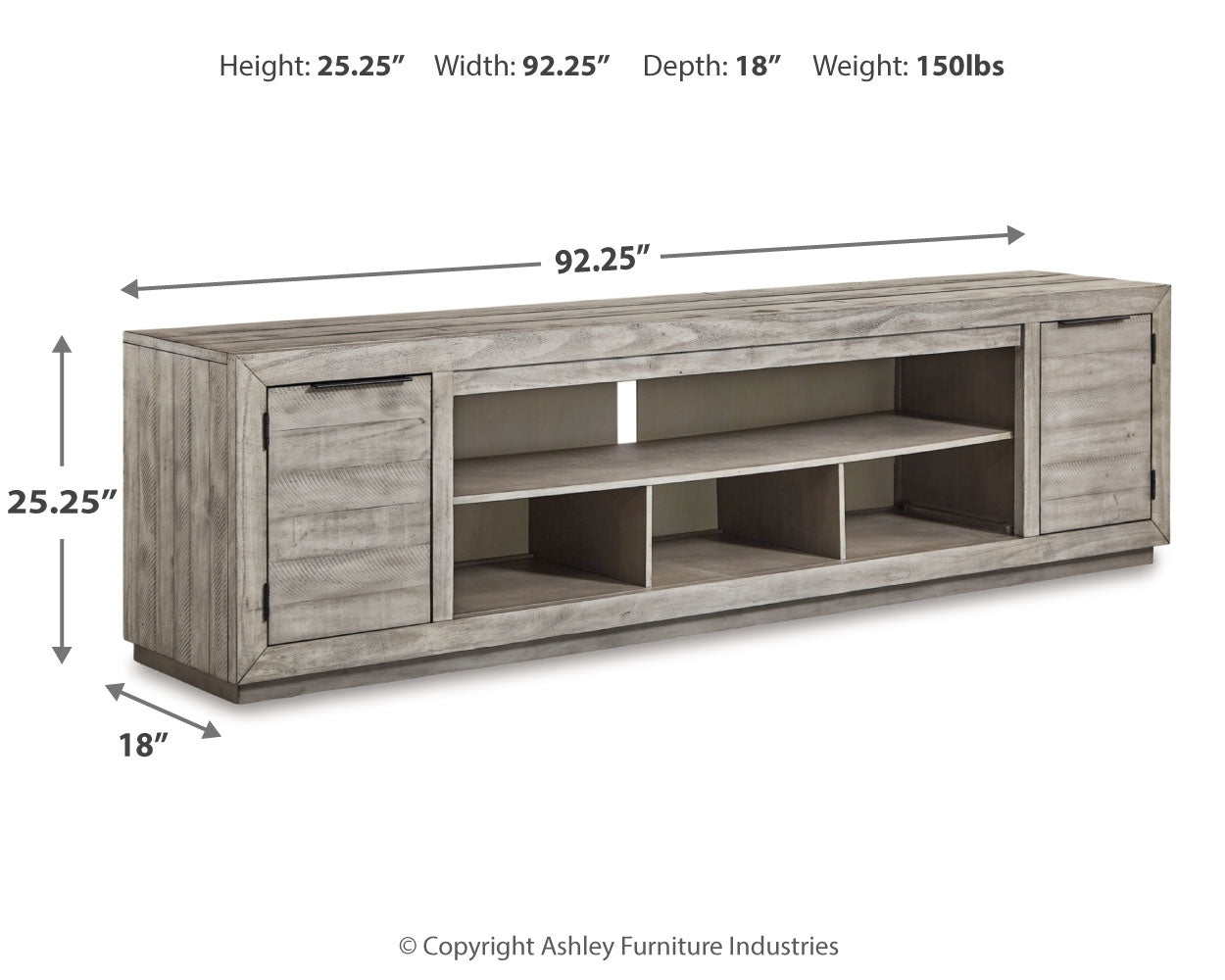 Naydell 92" TV Stand - Tampa Furniture Outlet