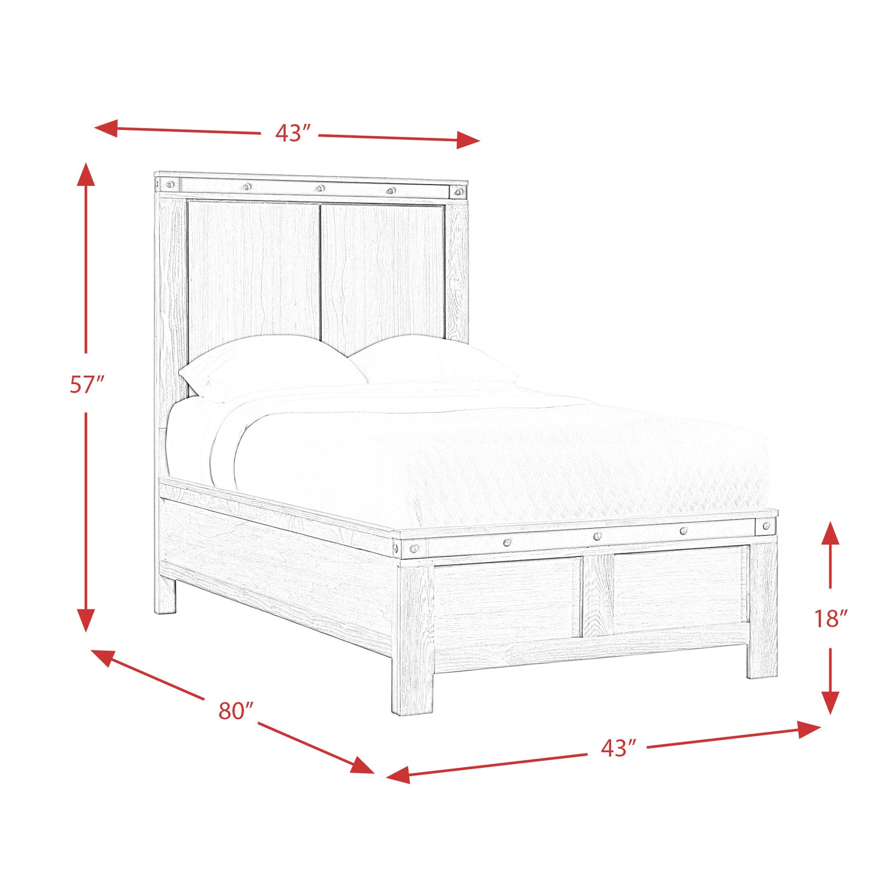 Wade Twin Bed - Tampa Furniture Outlet