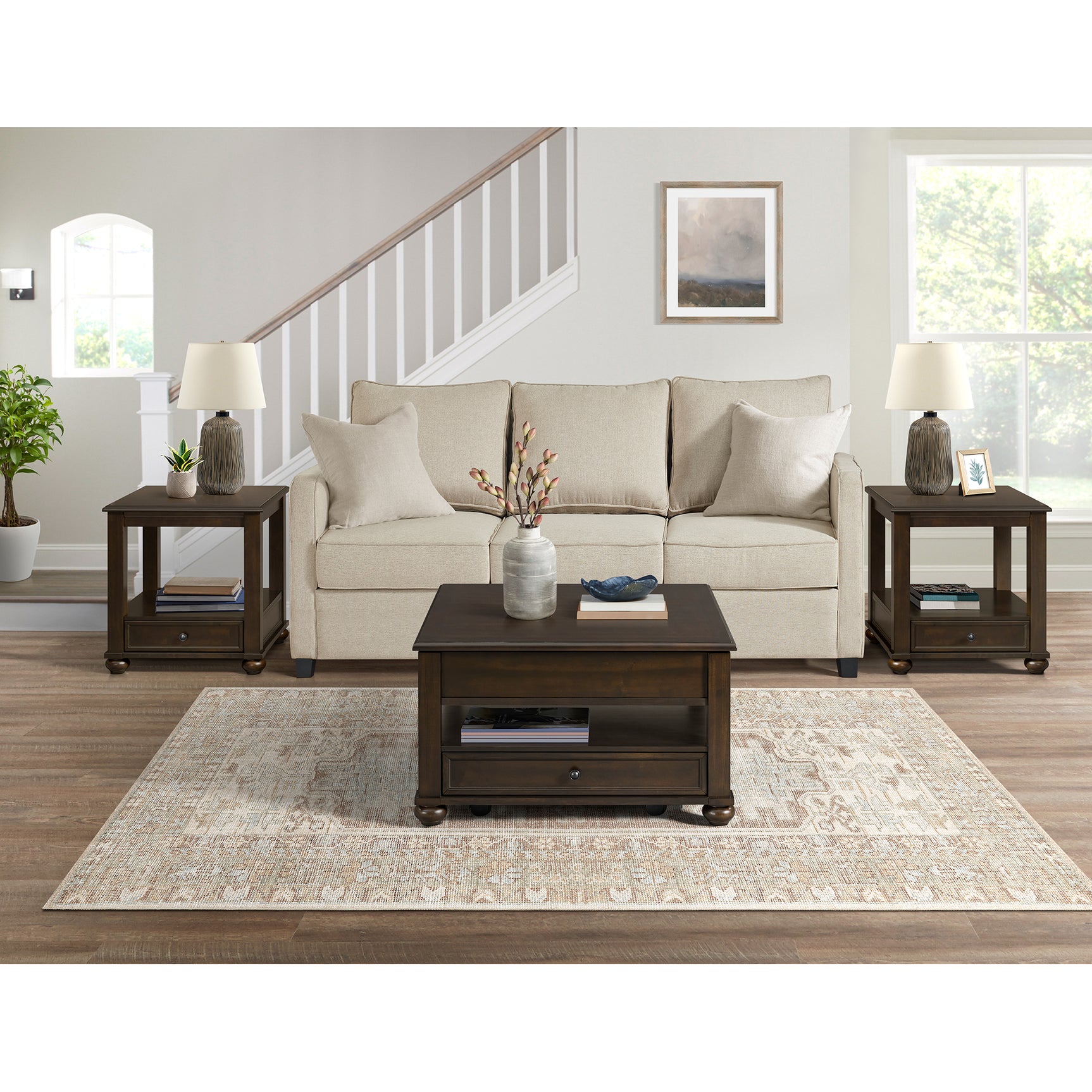 Wagner End Table in Cherry - Tampa Furniture Outlet
