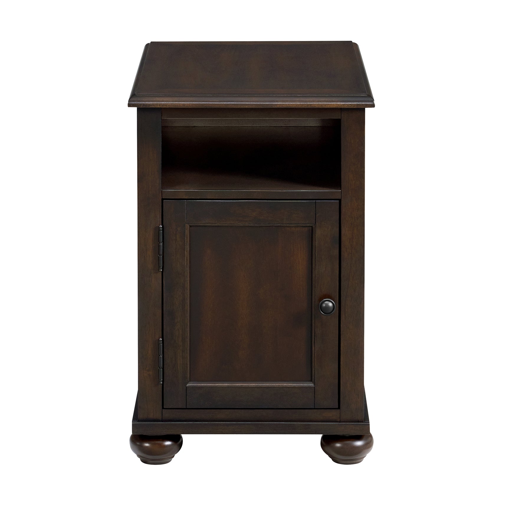 Wagner Chairside Table with USB in Cherry - Tampa Furniture Outlet