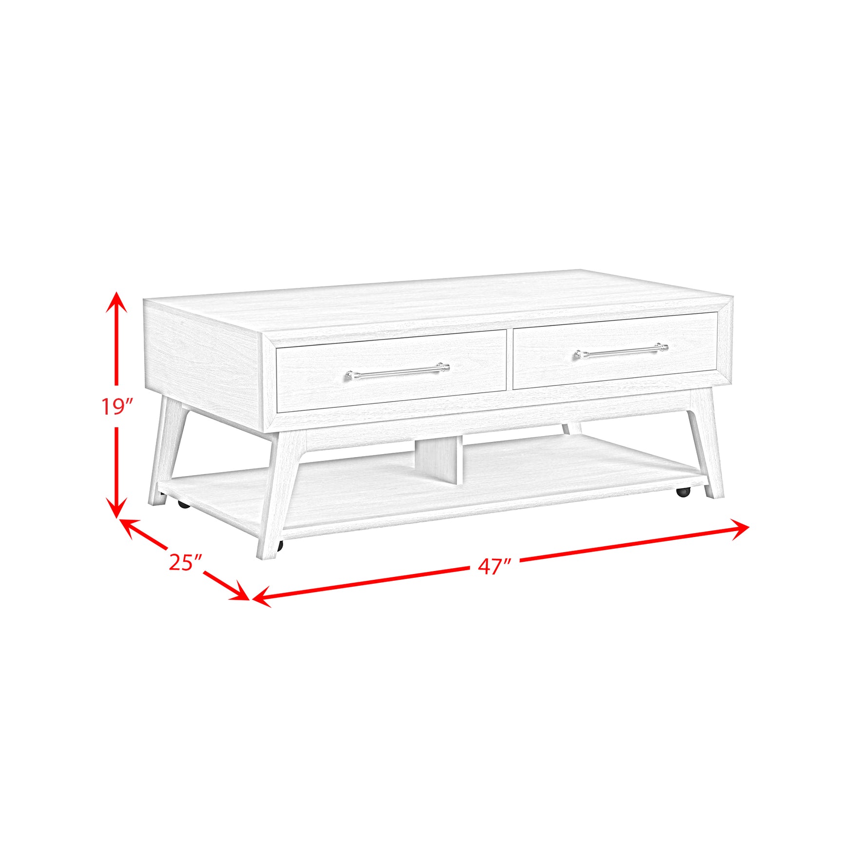 Westland Coffee Table with Casters in Almond - Tampa Furniture Outlet