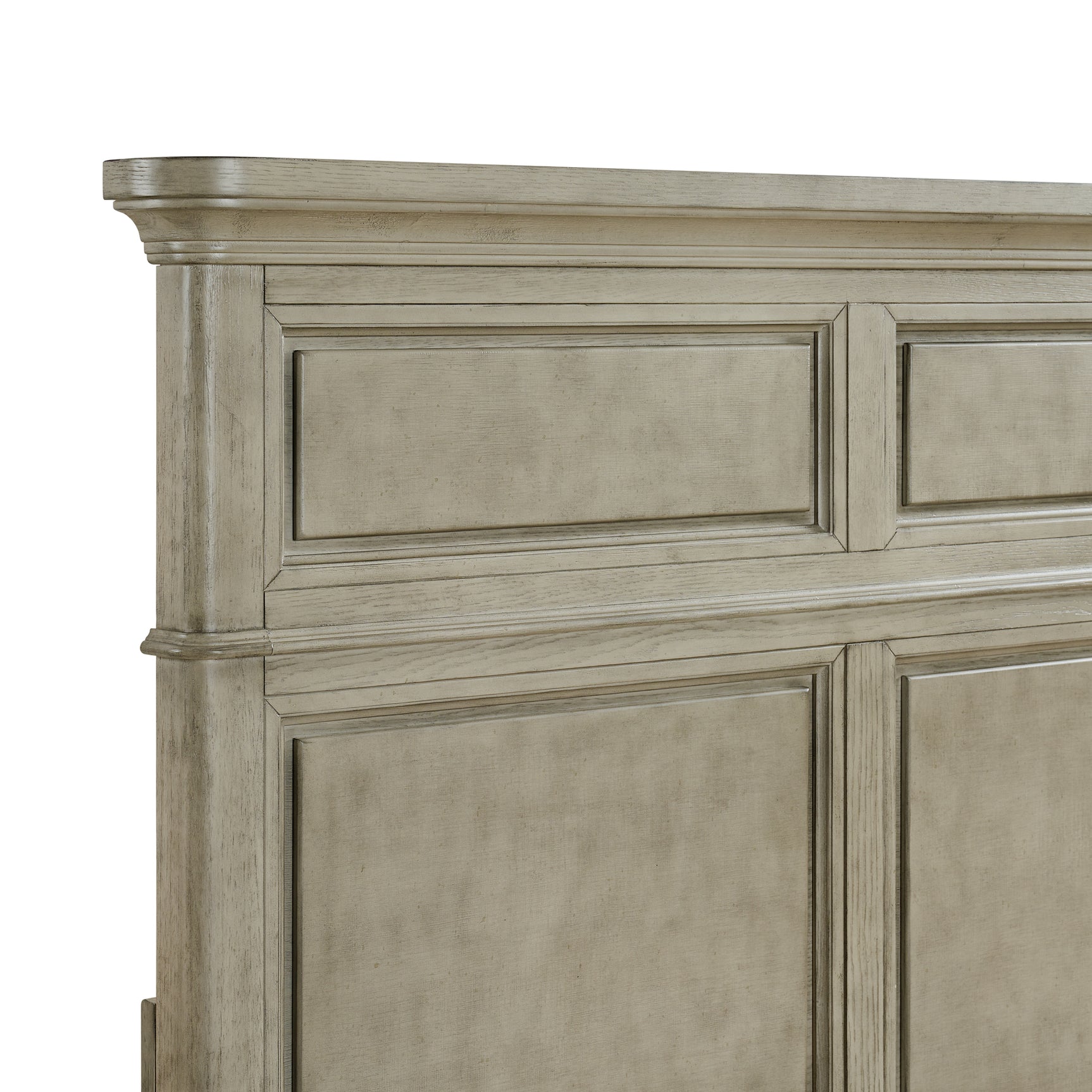 Whit-Ash Queen Panel Bed in Light Grey - Tampa Furniture Outlet