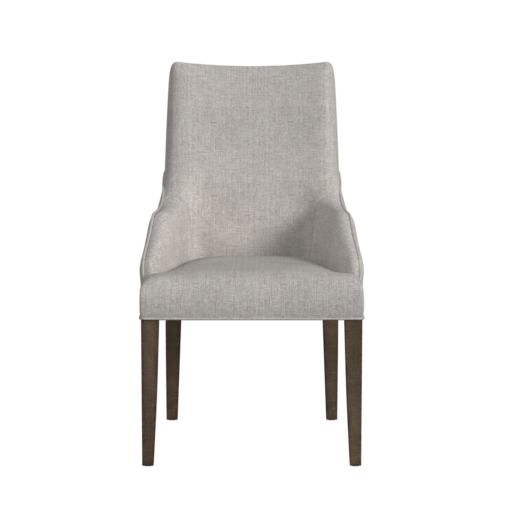 Yellowstone Dining Host Chair with Grey Fabric in Medium Brown (2 Per Carton)