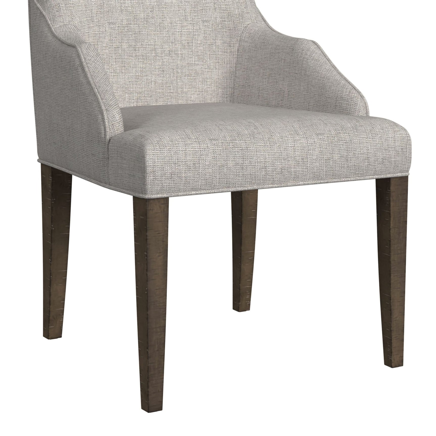 Yellowstone Dining Host Chair with Grey Fabric in Medium Brown (2 Per Carton) - Tampa Furniture Outlet
