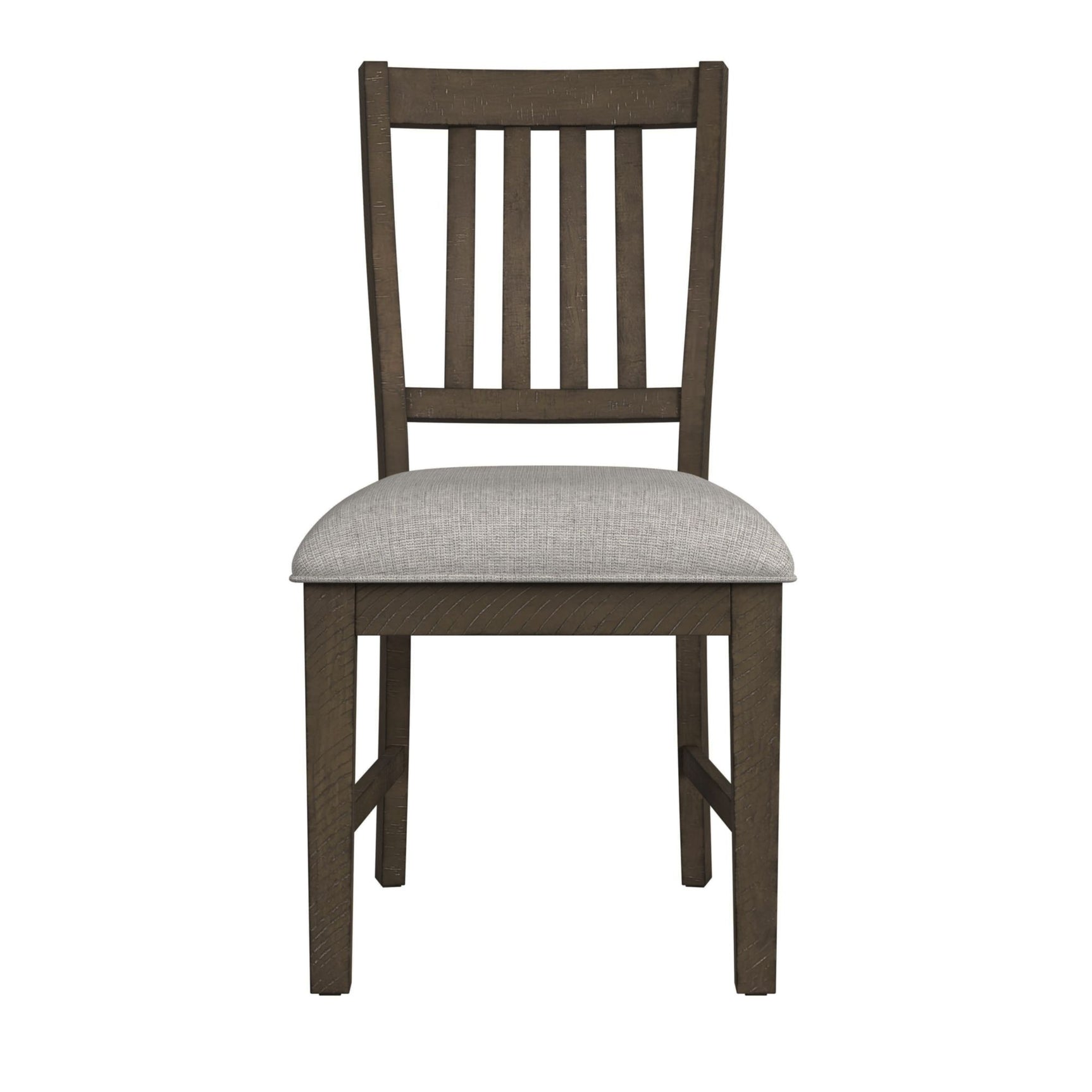 Yellowstone Dining Side Chair with Grey Fabric in Medium Brown (2 Per Carton) - Tampa Furniture Outlet