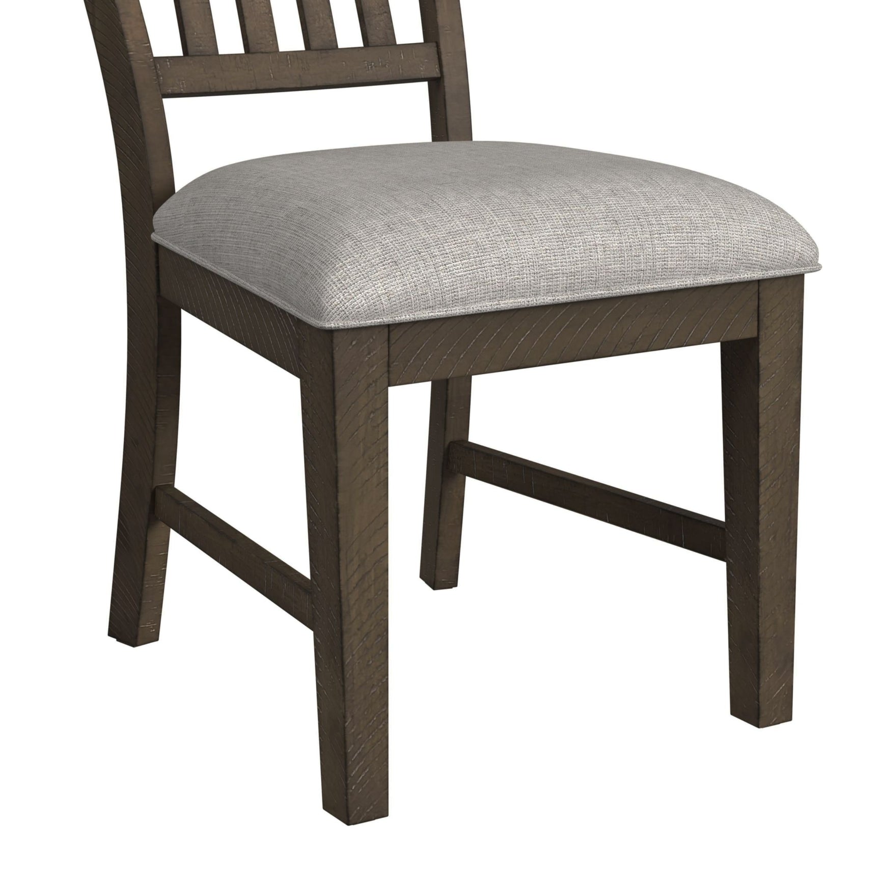 Yellowstone Dining Side Chair with Grey Fabric in Medium Brown (2 Per Carton) - Tampa Furniture Outlet