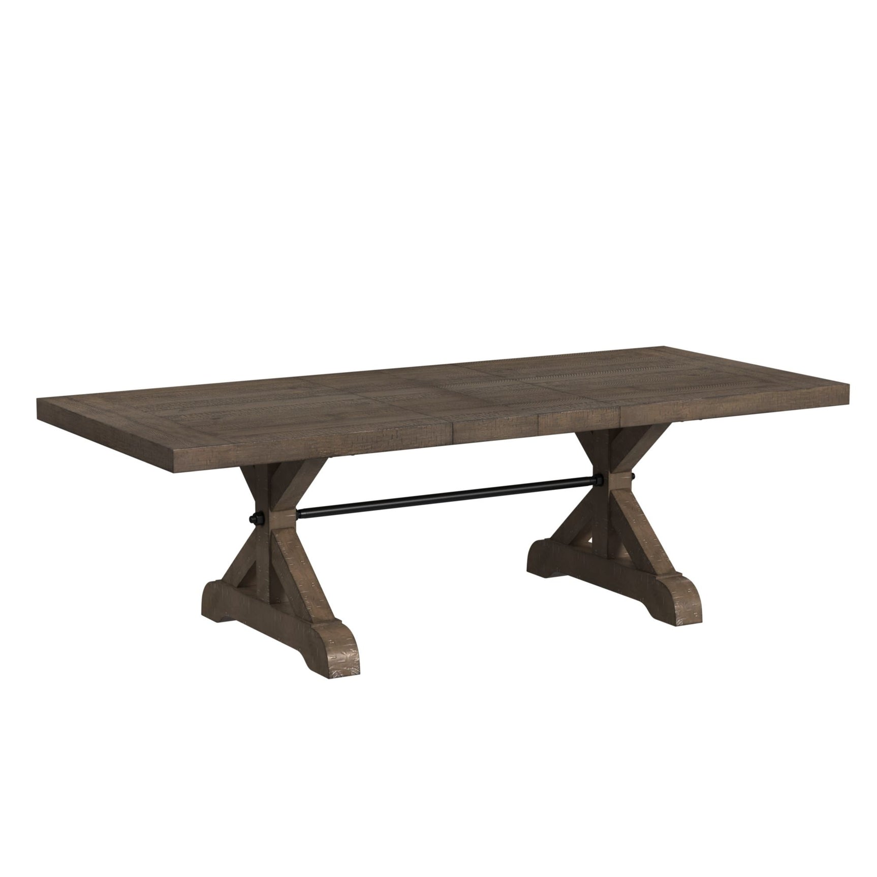 Yellowstone Dining Table with 2x12" Leaves in Medium Brown - Tampa Furniture Outlet