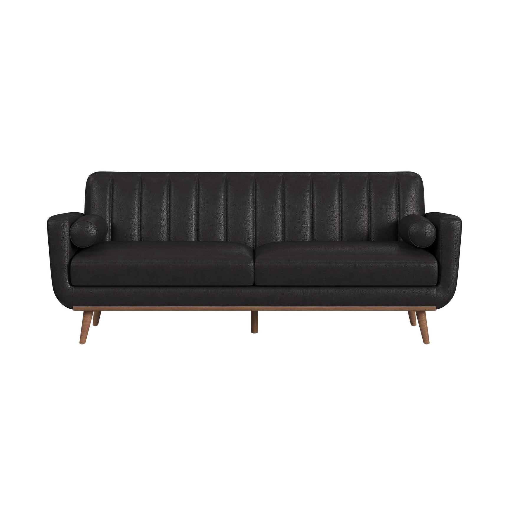 Horizon - Sofa With Wood Front And 2 Pillows - Tampa Furniture Outlet