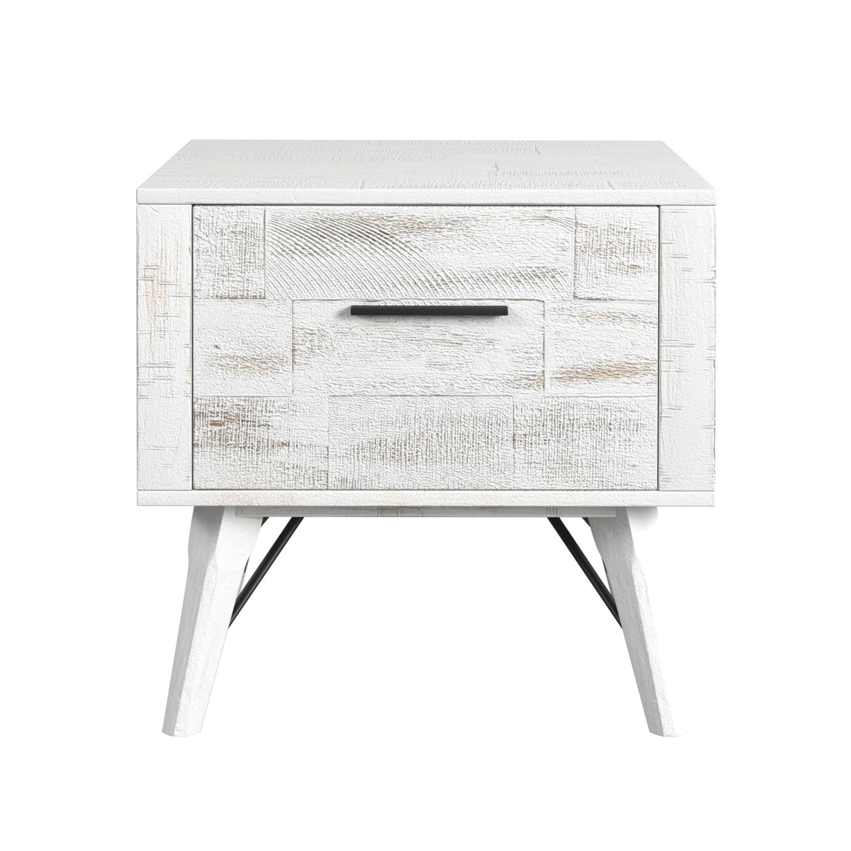 Rogen Rustic - End Table - Rustic White - Tampa Furniture Outlet