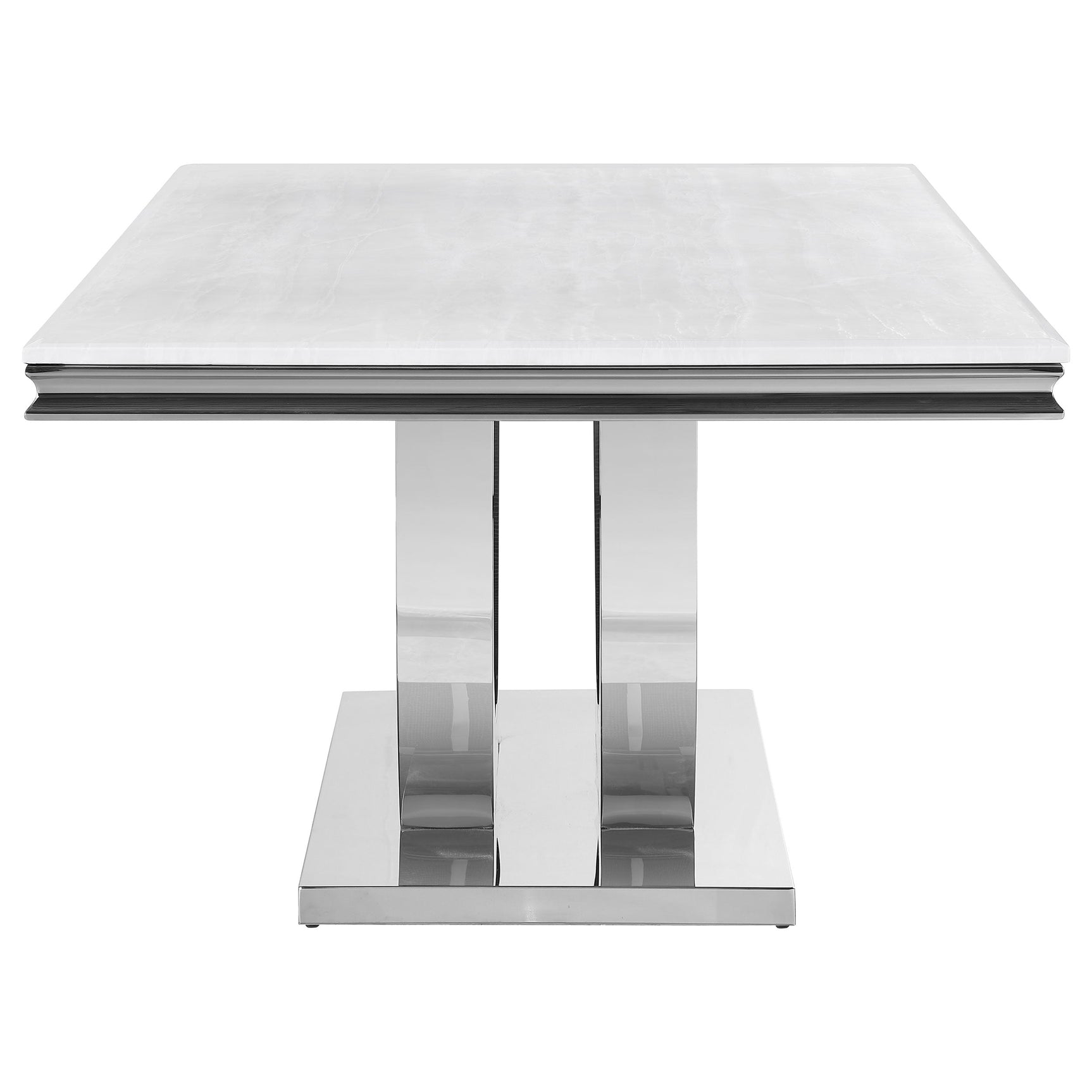 Kerwin Rectangular 71-inch Stone Top Dining Table White - Tampa Furniture Outlet