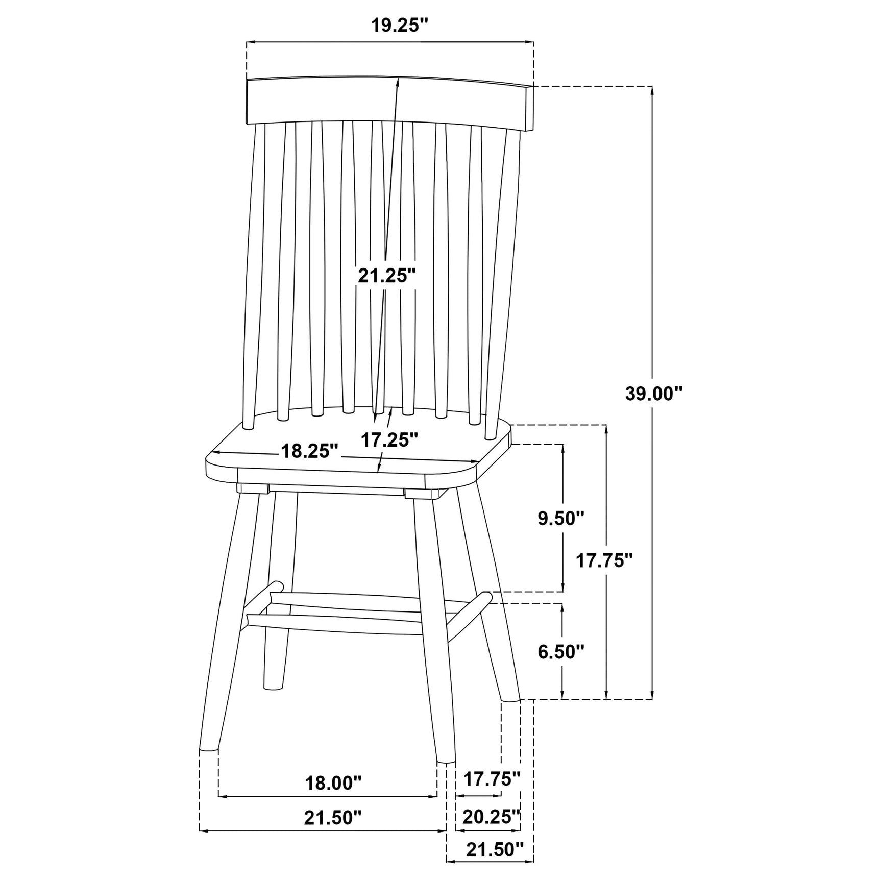 Andrews 7-piece Rectangular Dining Set Light Ash and White - Tampa Furniture Outlet