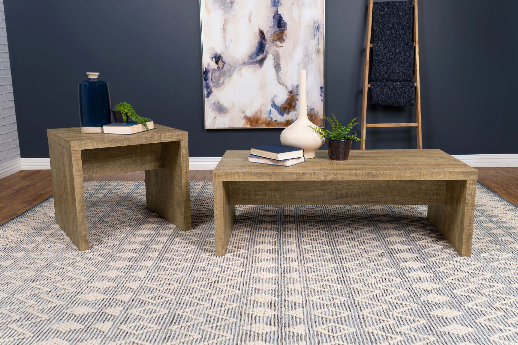 Lynette Square Engineered Wood End Table Mango - Tampa Furniture Outlet