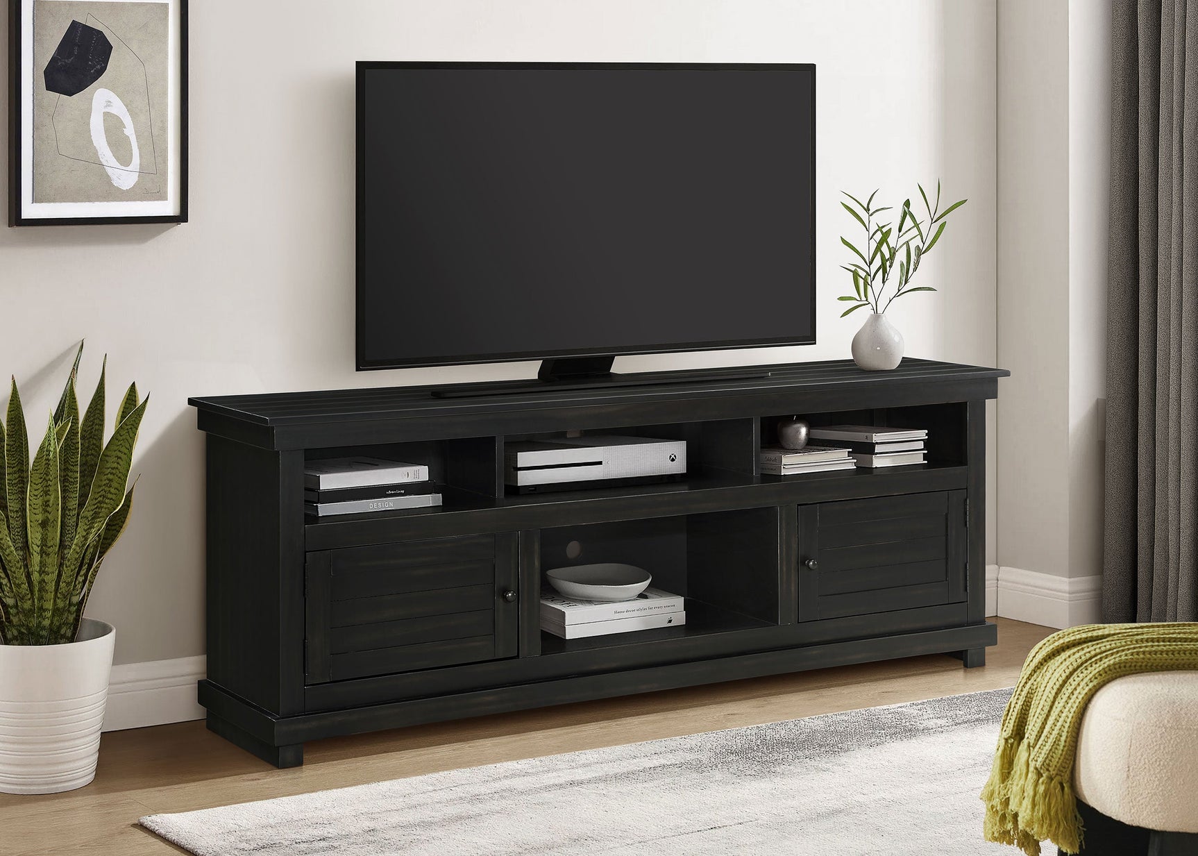 Payne 70-inch TV Stand Media Console Java - Tampa Furniture Outlet
