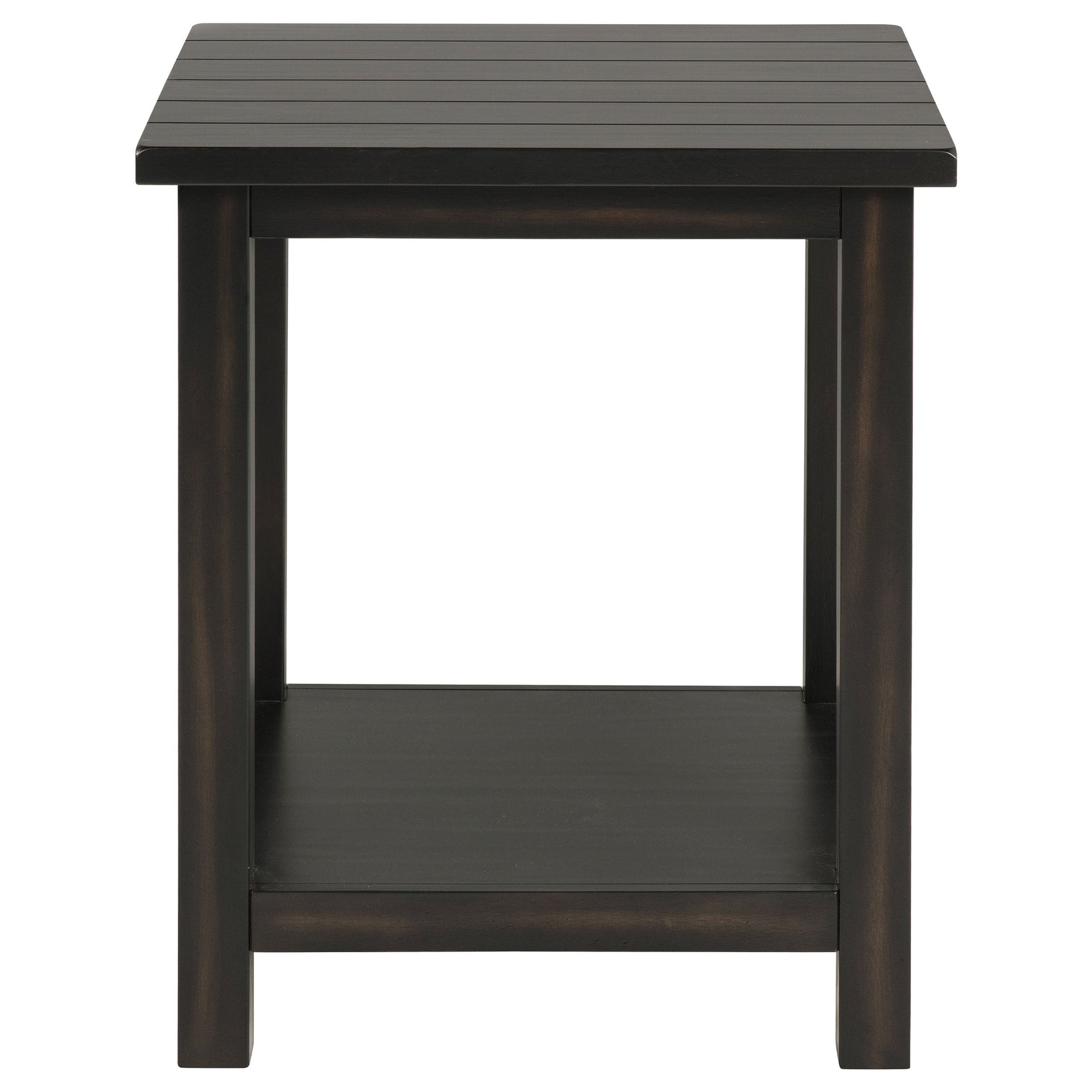 Payne Wood End Table with Shelf Distressed Java - Tampa Furniture Outlet
