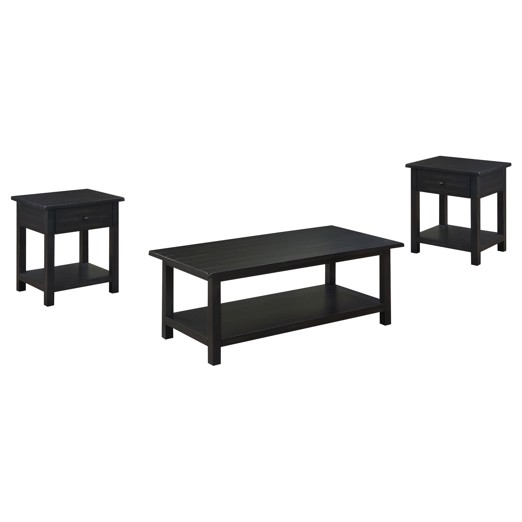 Payne 3-piece Coffee and 1-drawer End Table Set Java - Tampa Furniture Outlet
