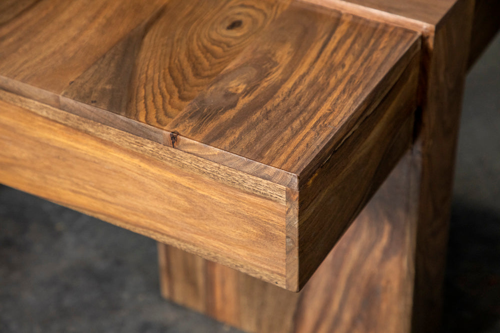 Samira Square Solid Wood Coffee Table Natural Sheesham - Tampa Furniture Outlet