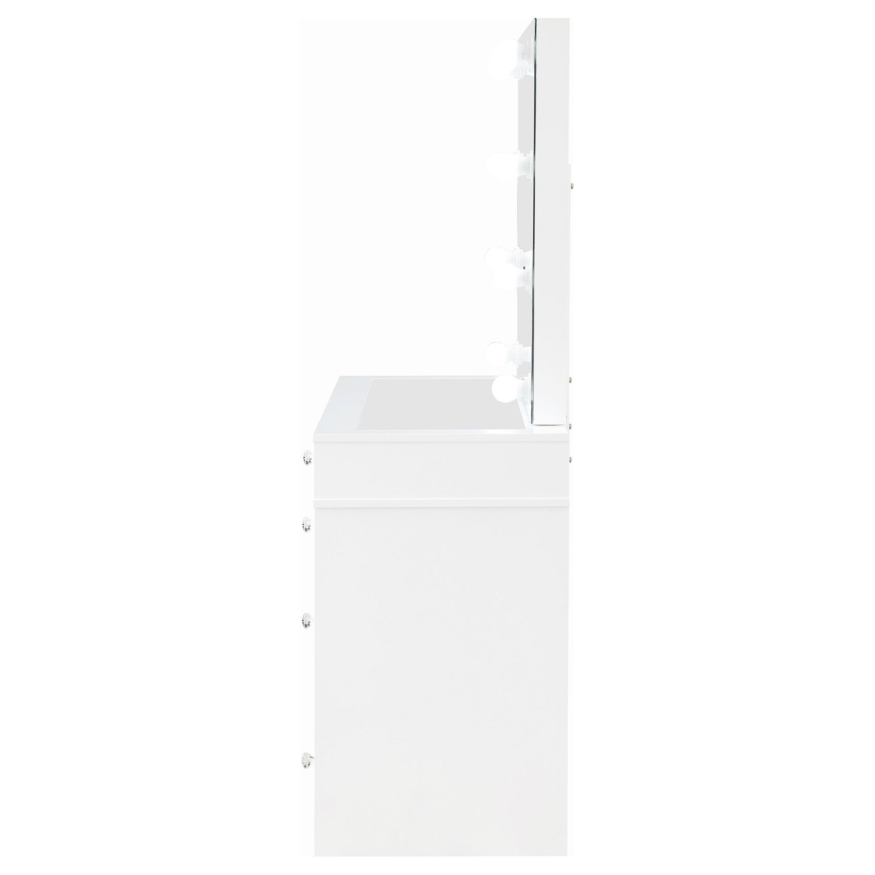 Regina Makeup Vanity Table Set with Lighting White - Tampa Furniture Outlet