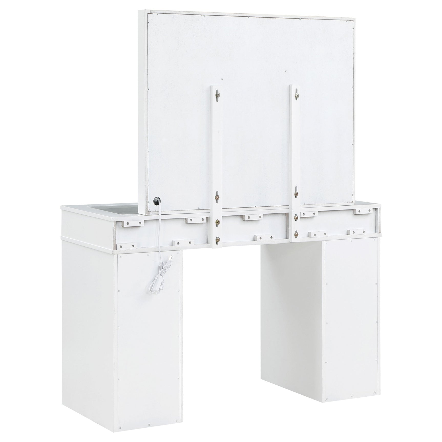 Regina Makeup Vanity Table Set with Lighting White - Tampa Furniture Outlet