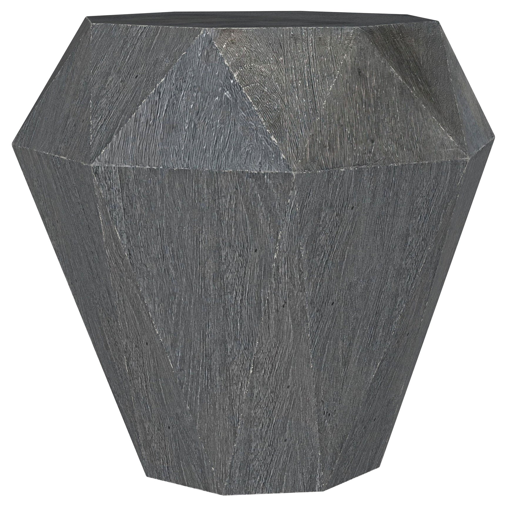 Jacinto Octagonal Solid Mango Wood Side Table Grey - Tampa Furniture Outlet